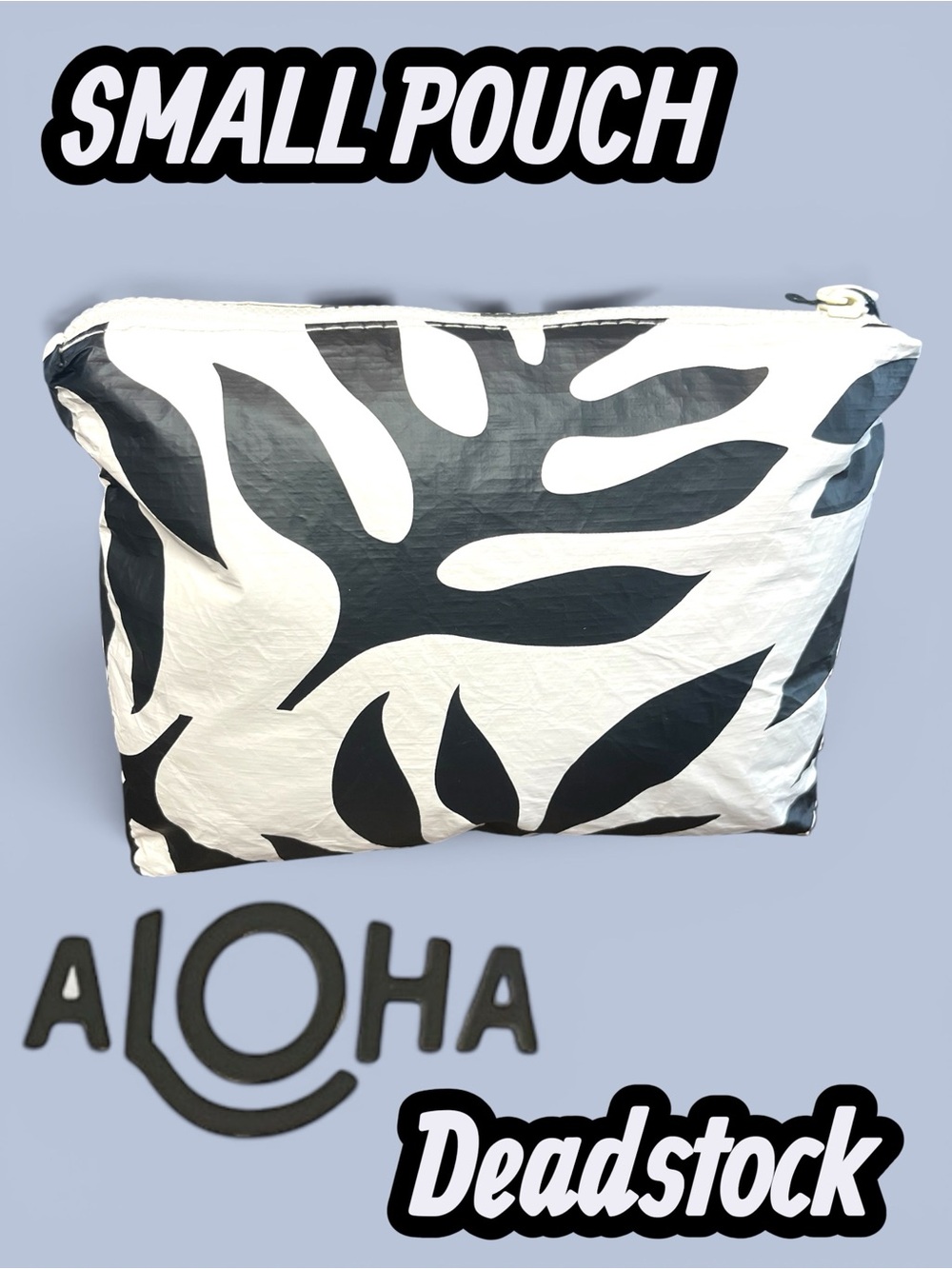 NWOT Aloha Collection Small Pouch, Ola Black On Sandstone